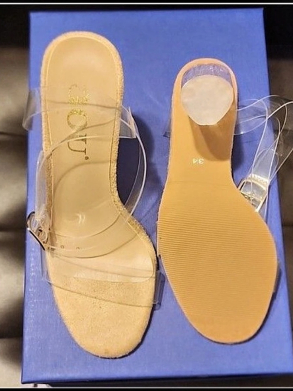 Aou Clear Platform Heels in Yellow - Picture 3 of 6